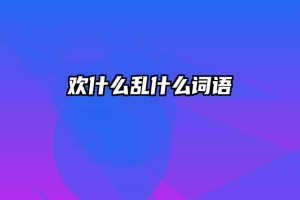 欢什么乱什么词语