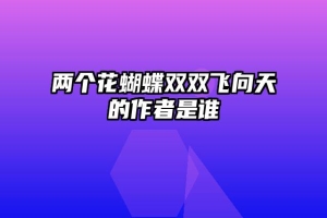两个花蝴蝶双双飞向天的作者是谁