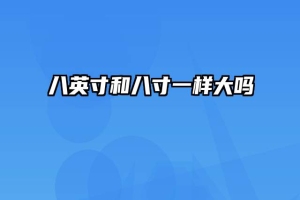 八英寸和八寸一样大吗