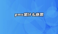 pmv是什么意思