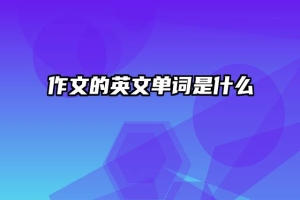 作文的英文单词是什么