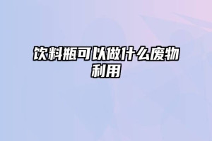饮料瓶可以做什么废物利用