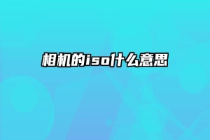 相机的iso什么意思