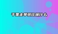 千里走单骑比喻什么