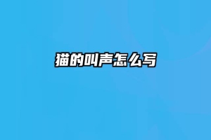 猫的叫声怎么写