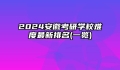 2024安徽考研学校难度最新排名(一览)