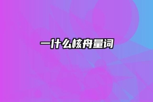 一什么核舟量词
