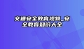 交通安全教育视频_安全教育知识大全