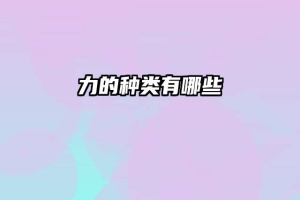 力的种类有哪些