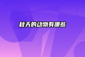 秋天的动物有哪些