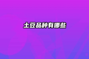 土豆品种有哪些