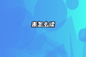 耒怎么读