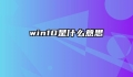 win10是什么意思